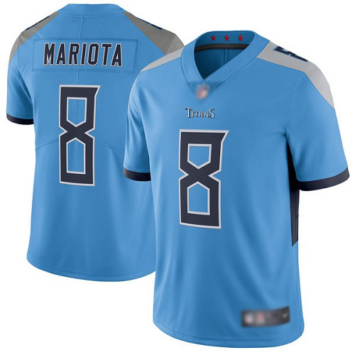 Tennessee Titans Limited Light Blue Men Marcus Mariota Alternate Jersey NFL Football #8 Vapor Untouchable